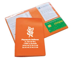 Pochette médicale porte ordonnance pharmacie carte vitale en tissu