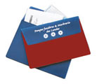 Découvrez votre Pochette papier famille rabat droit 7 cm bicolor.