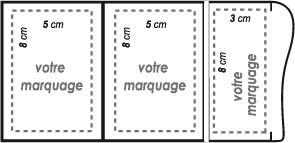 Gabarit impression :Porte carte vague