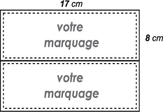 Gabarit impression :Etui chéquier souche haut